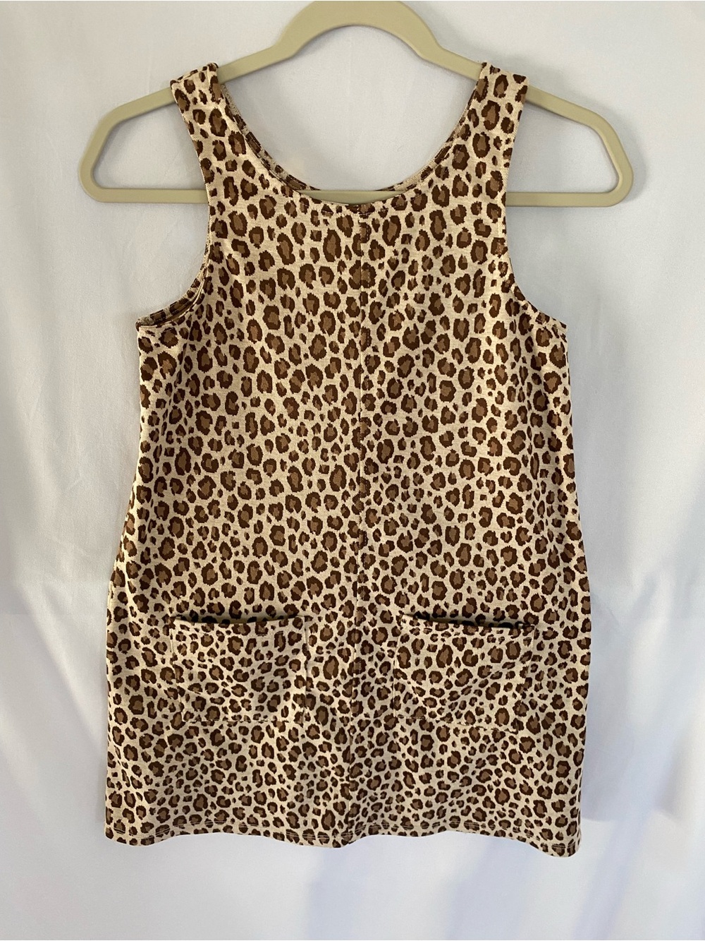 btween Leopard Print Pinafore - Brown & Cream Dress